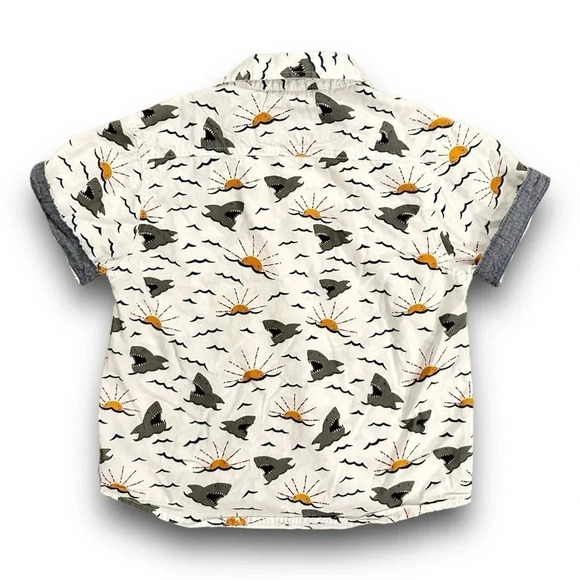 Paper Denim & Cloth | Boy’s Short Sleeve Button Down (6) 🦈 - Picture 4 of 5
